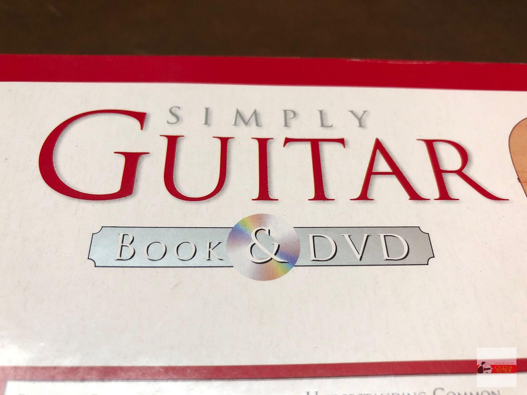 Simply Guitar Book & DVD, boxed set 64 page full color book, 48 min. DVD guitar class, new in box