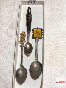 Collector Spoons - 3, Disneyland, Santa, Rooster