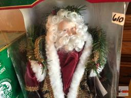Holiday Decor - Christmas - Santa, Antique Heritage, porcelain doll, orig. box