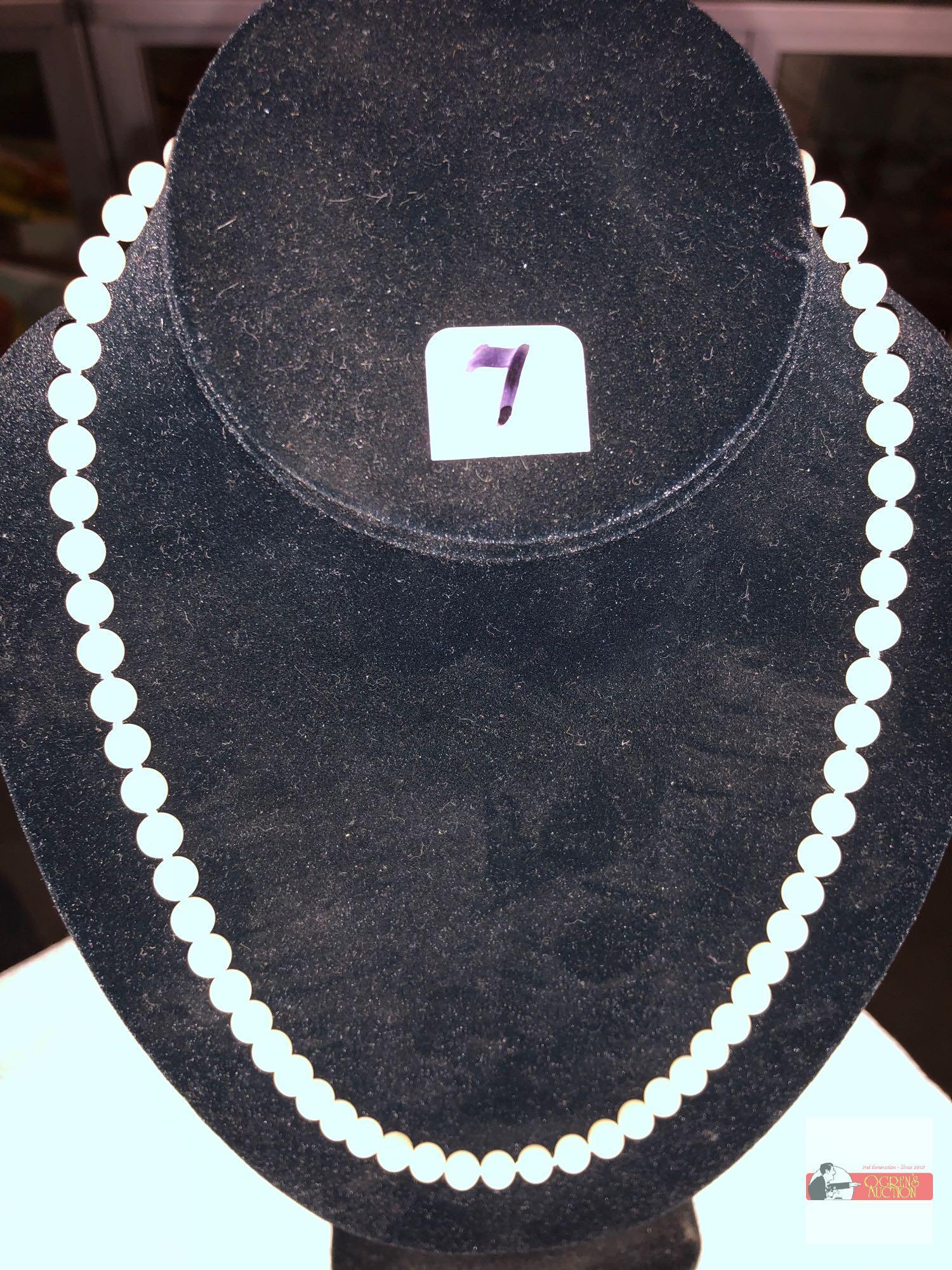 Jewelry - Necklace - strand of pearls w/ G silver lobster clasp