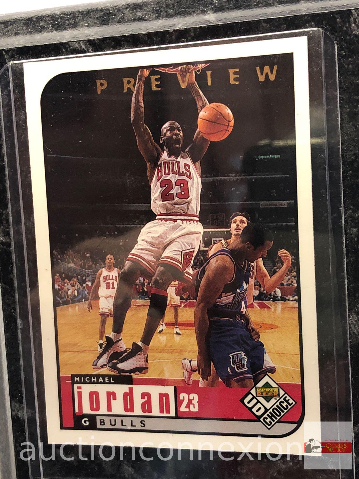 Ephemera - 3 Sports cards, Michael Jordan, Bulls - Kobe Bryant, Lakers - Kareem Abdul-Jabbar, Lakers