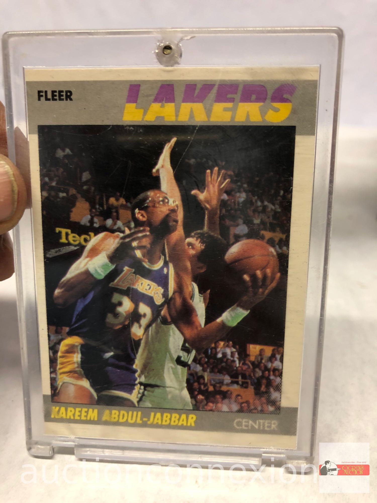 Ephemera - 3 Sports cards, Michael Jordan, Bulls - Kobe Bryant, Lakers - Kareem Abdul-Jabbar, Lakers