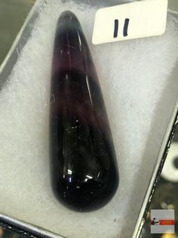 Amethyst tear drop, polished, 2.75"