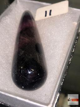 Amethyst tear drop, polished, 2.75"