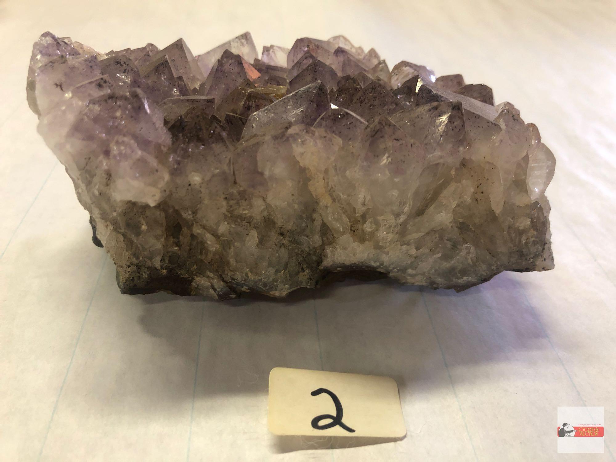 Quartz Crystal - Light purple amethyst, 4.5"wx2.5"w