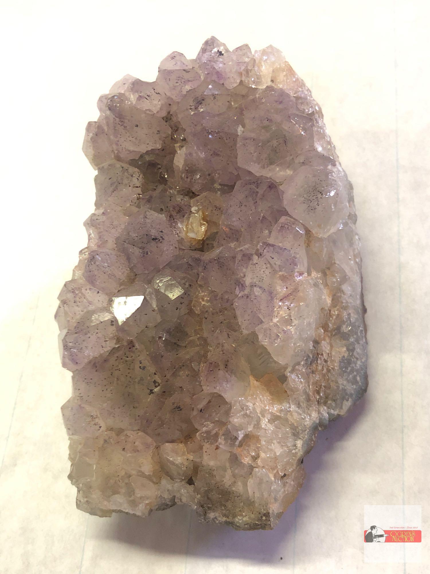 Quartz Crystal - Light purple amethyst, 4.5"wx2.5"w