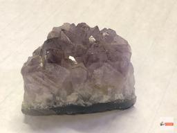 Quartz Crystal - 2 - Light purple amethyst, 3"wx2"w & 2"wx2"w