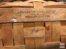 2 Baskets - 1 Longaberger and 7 decor eggs