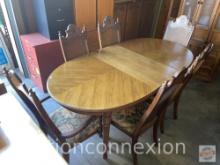 Furniture - Oval Dining Table and 6 cane backed chairs