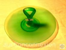 Glassware - Green satin glass server