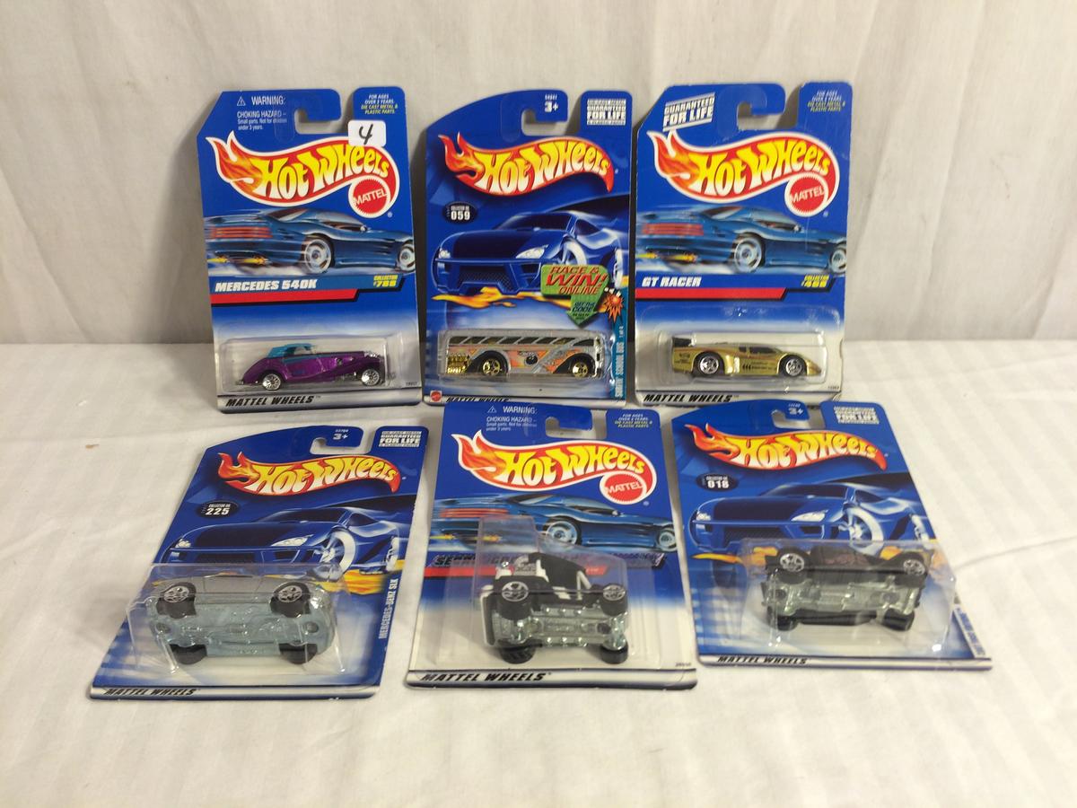 Lot of 6 Pieces Collector New in Package Hot wheels Mattel 1:64 Scale Die-Cast Metal & Plastic Parts