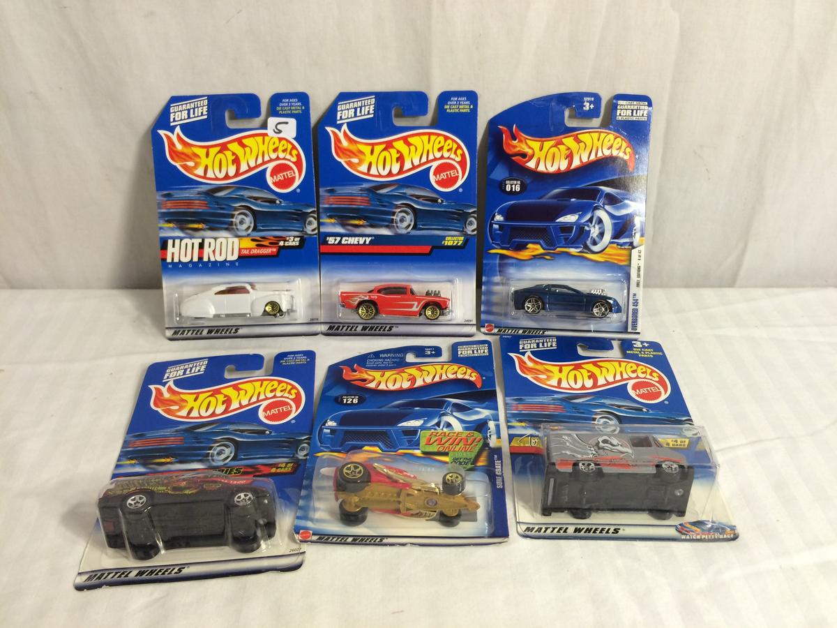 Lot of 6 Pieces Collector New in Package Hot wheels Mattel 1:64 Scale Die-Cast Metal & Plastic Parts