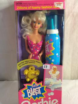 Collector NIP Mattel Barbie Doll Bath Blast Barbie 12.3/4"Tall By 4.5"W Box Size