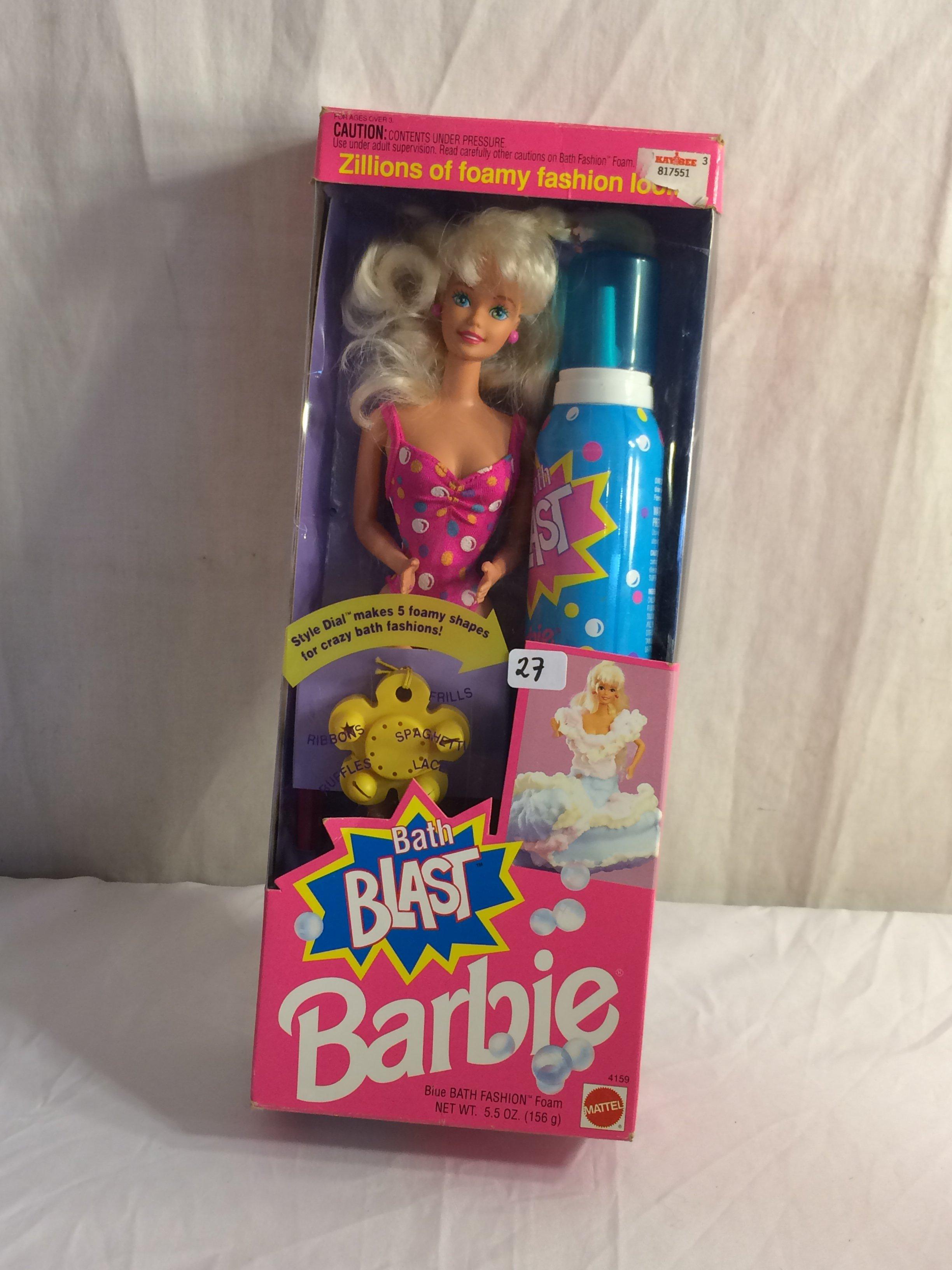 Collector NIP Mattel Barbie Doll Bath Blast Barbie 12.3/4"Tall By 4.5"W Box Size