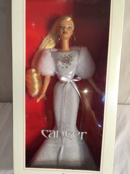 Collector NIP Mattel Barbie Pink Label Sodiac Sign Collection Cancer Barbie Doll 13.5"T by 6.5"W