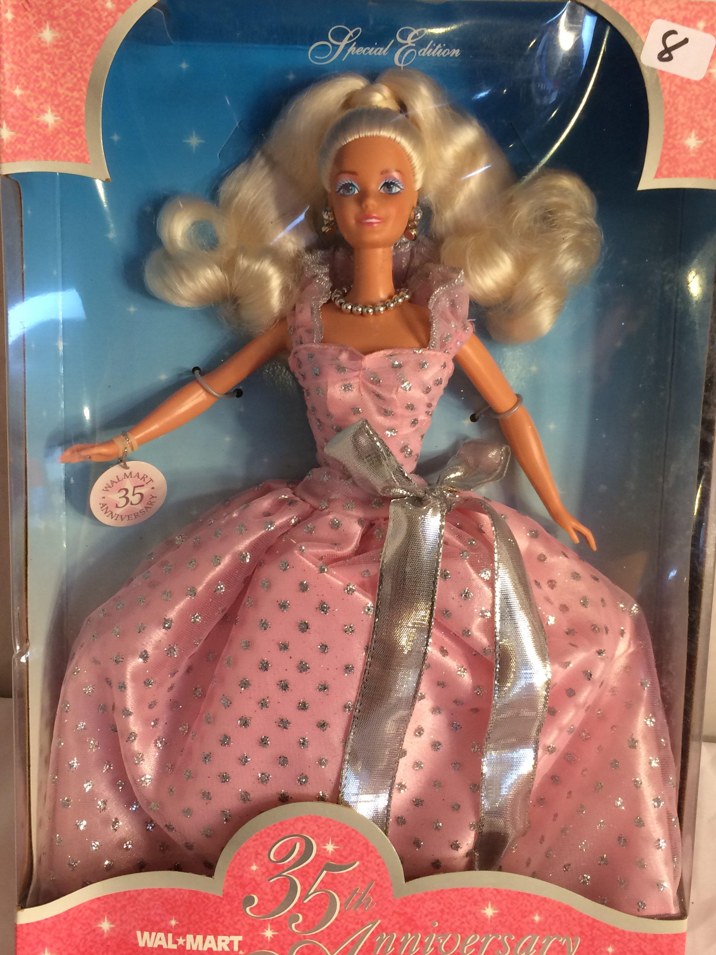 Collector NIP Mattel Barbie Doll 35th Walmrt Anniversary Barbie 13"Tall By 8.5"W Box Size