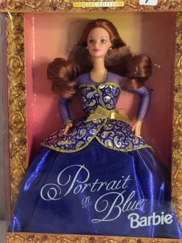 NIP Mattel Barbie Doll Portrait In Blue Walmart Special Edition Barbie 13"Tall By 5.5"W Box Size