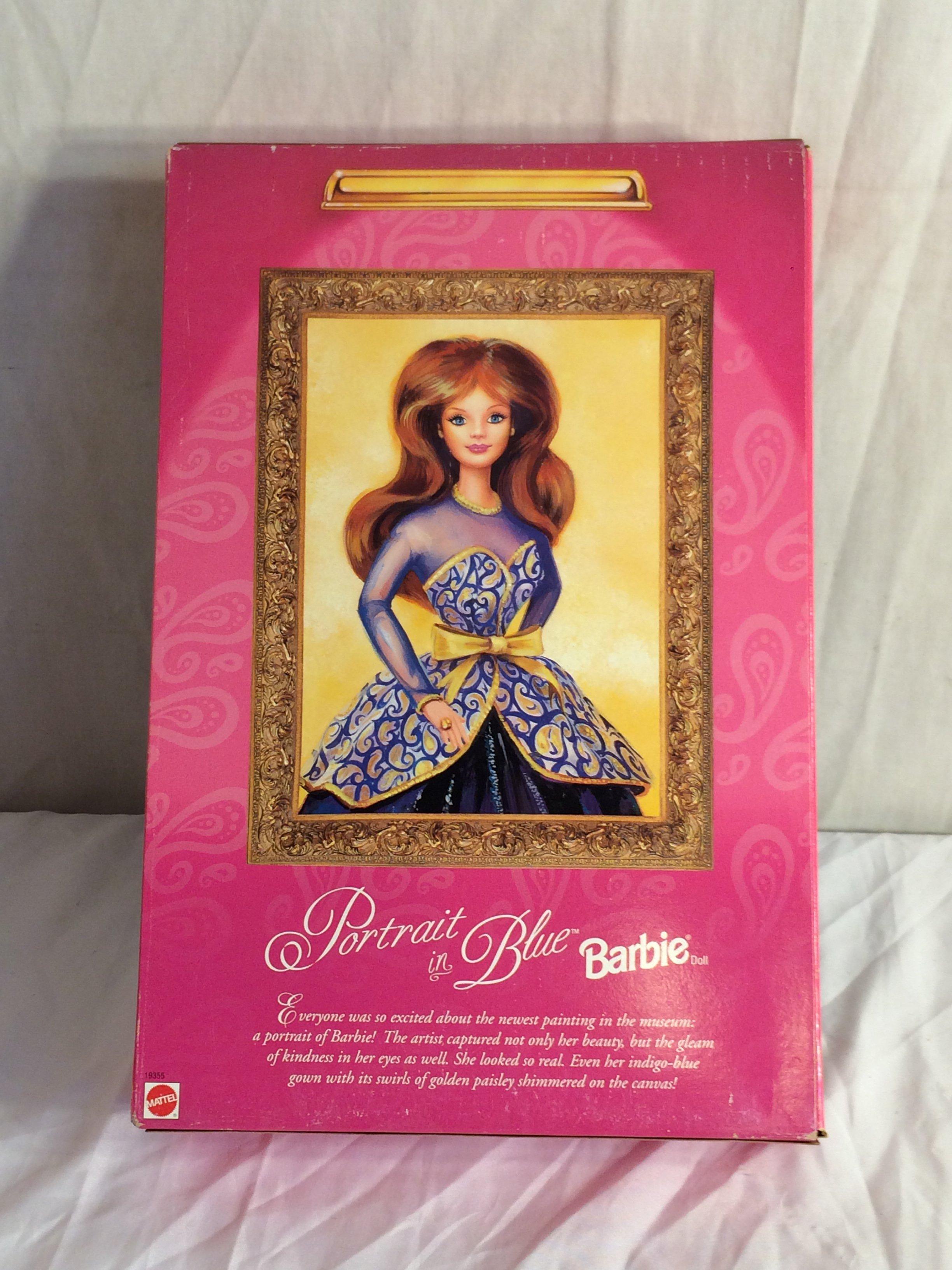 NIP Mattel Barbie Doll Portrait In Blue Walmart Special Edition Barbie 13"Tall By 5.5"W Box Size