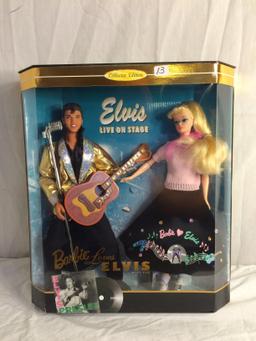 Collector Edition Elvis Live on Stage Barbie Loves Elvis Gift6 Set Doll 14"Tall Box Size