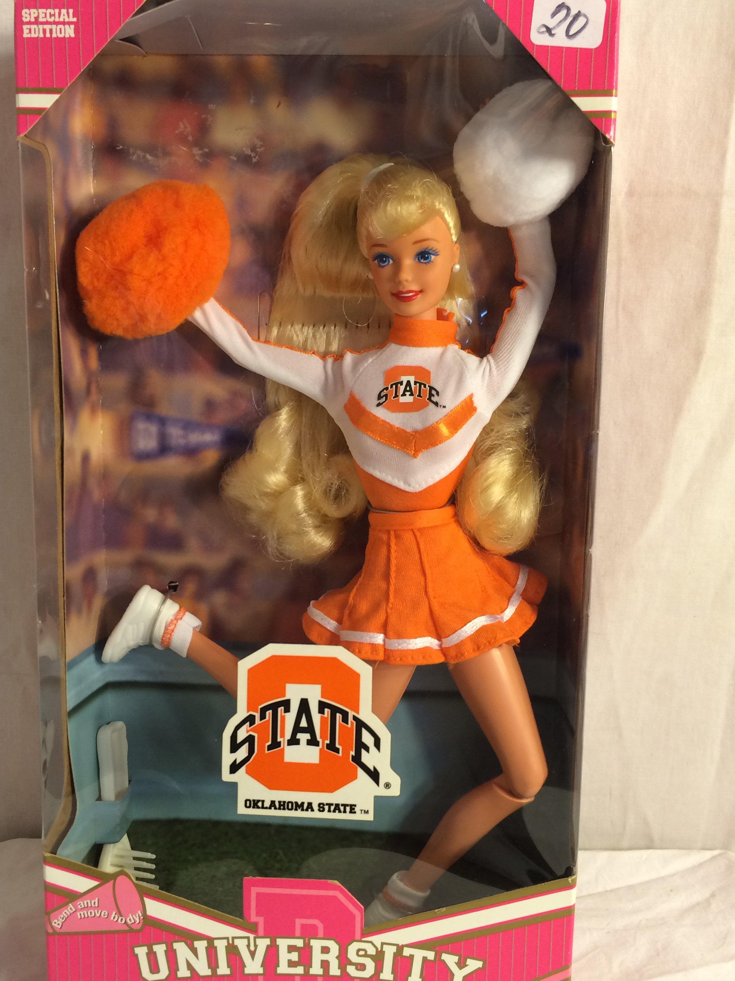 Collector Mattel Barbie Doll Oklahoma State University Barbie Doll 12.3/4" Tall By 6.5"Width Box