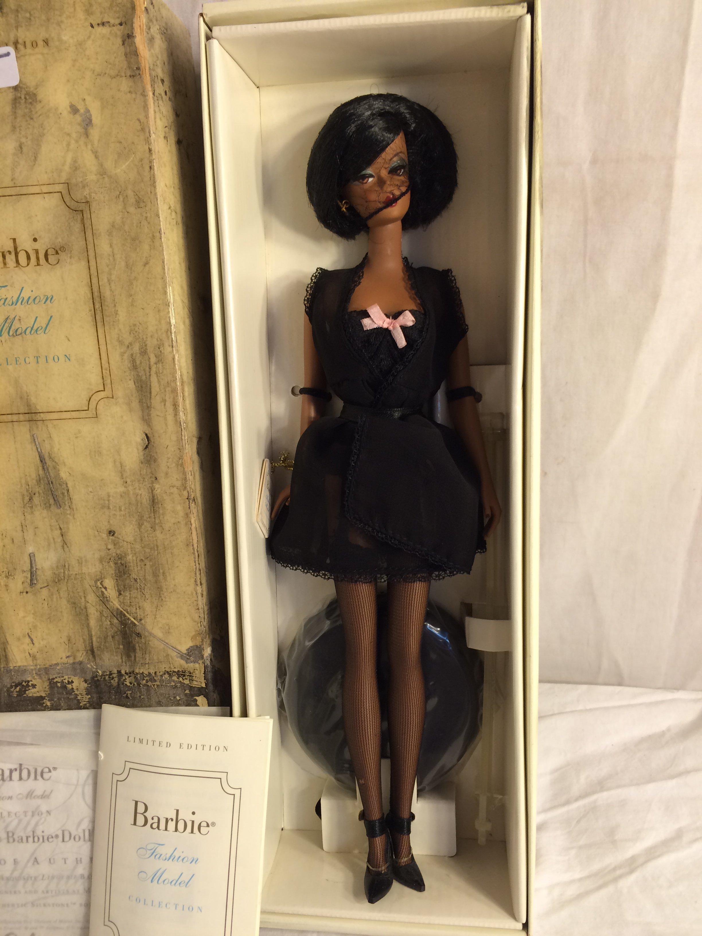 Collector Fashion Model Collection Barbie Lengerie African Doll 12"Tall Box Size Box Is Damage