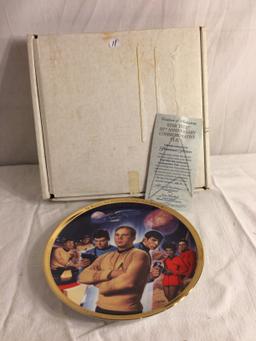 Collector Vintage 1991 Porcelain Plate Star Trek 25th Annv. Commemorative Plate No.2935C