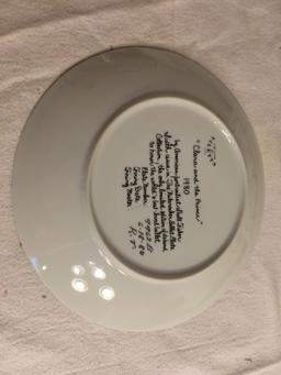 Collector Vintage Porcelain Plate "Clara and The Prince" No.996B Size:8.5" Round With Coa