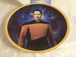 Collector Vintage 1994 Porcelain Plate Star Trek The Next Generation Leiutenant Commander Date