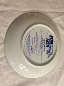 Collector  Vintage 1983 Porcelain Plate tar Trek The Voyage Of Star Ship "Scotty" No.4492C Size:8.5"