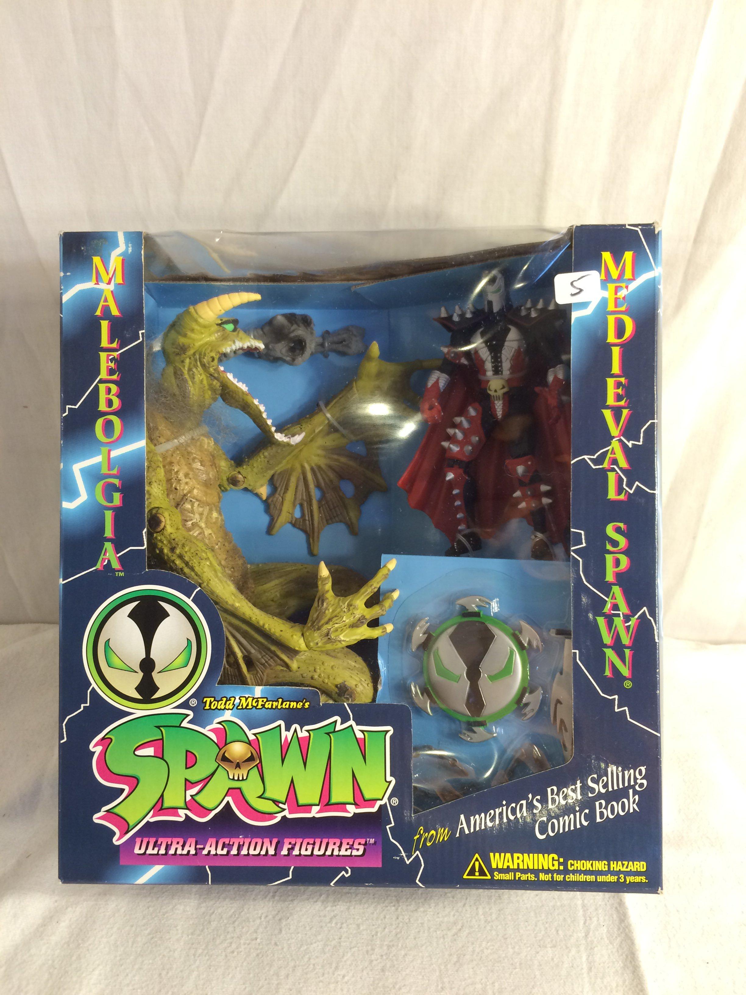 Collector McFarlane's Spawn Ultra-Action Figures Malebolgia Medieval Spawn 12"tall  Box Size