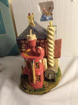 Collector Storybook Village Fairy Tales "The Butcher Baker & Candlestick Maker" Lighted Building Set