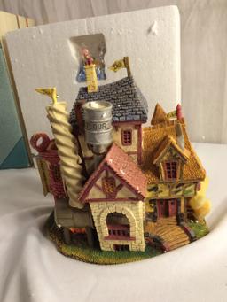 Collector Storybook Village Fairy Tales "The Butcher Baker & Candlestick Maker" Lighted Building Set