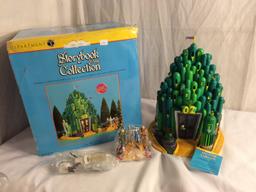 Storybook Village Collection "The Emerald City" 56.13201 Handpainted Lighted Building & Acc. Set of