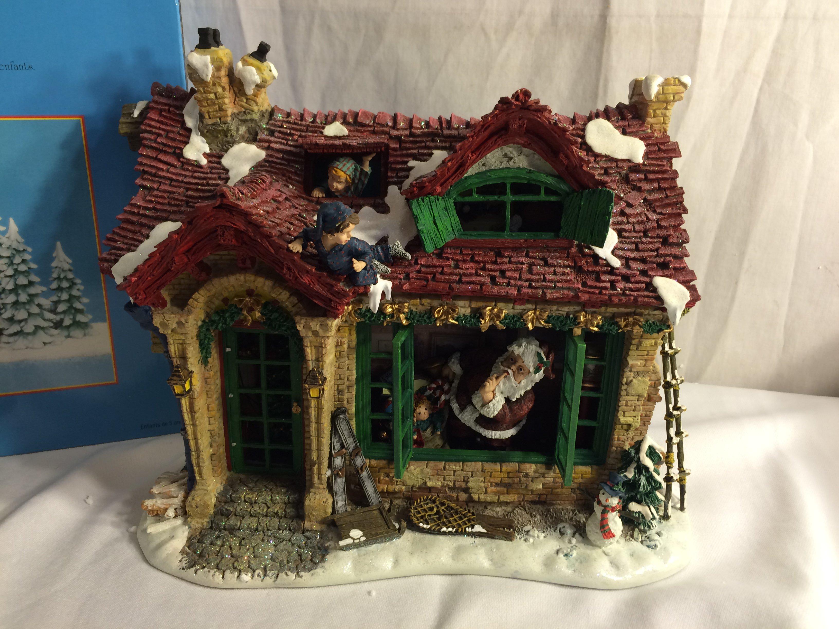 Storybook Village Collection "Here Comes Santa Claus" 56.13249 Handpainted Lighted Building & Acc.