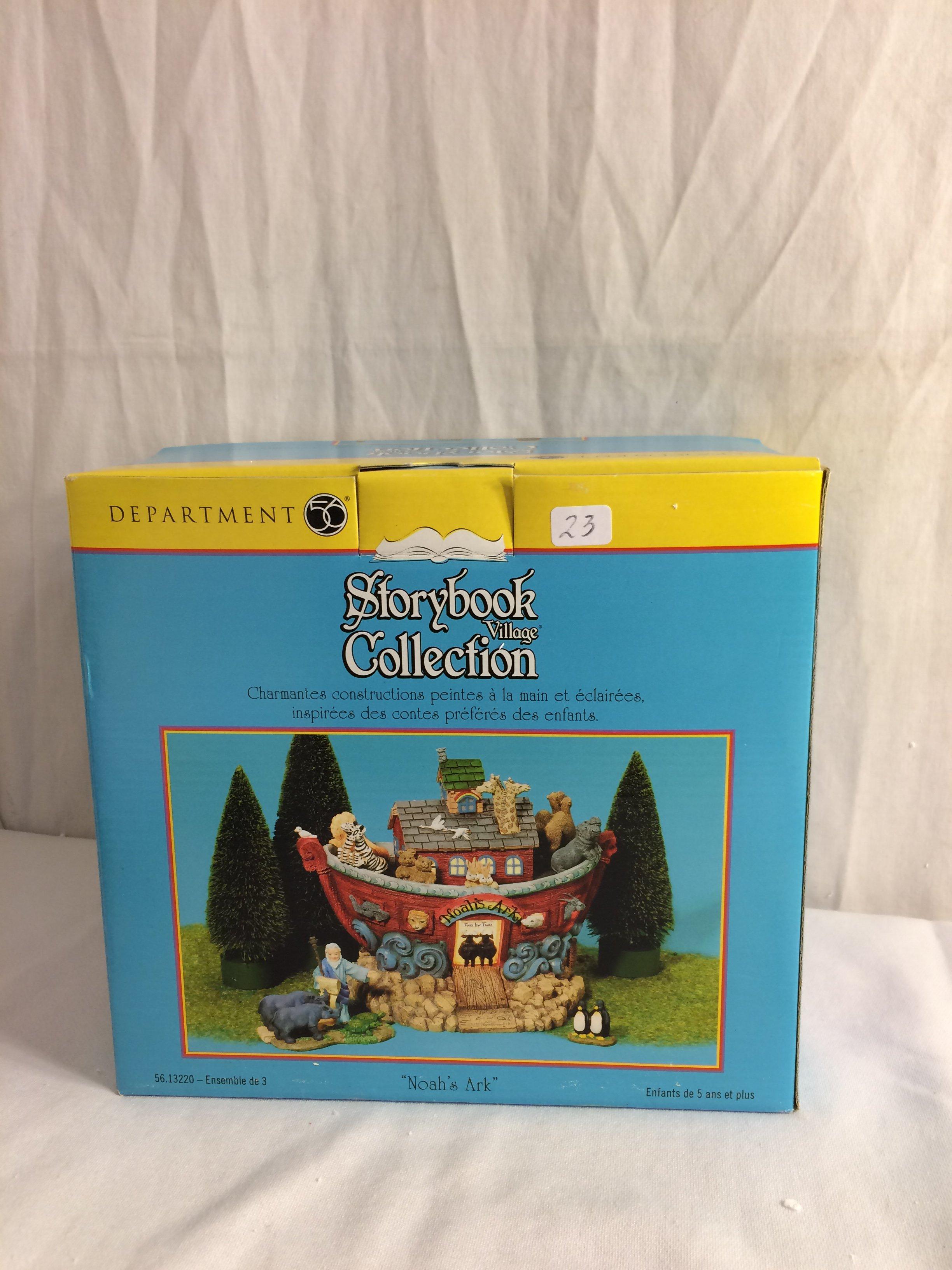 Storybook Village Collection "Noah's Ark" 56.13220 Handpainted Lighted Building  Set of 3 9"x10" Box