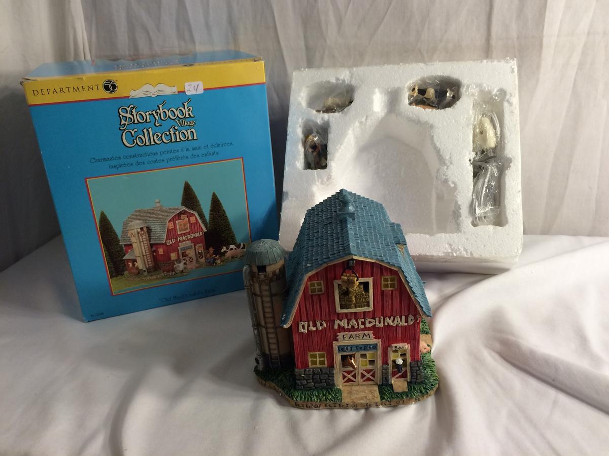 Storybook Village Collection "Old MacDonald's Farm"56.13244 Handpainted Lighted Building 11"t x9.5"