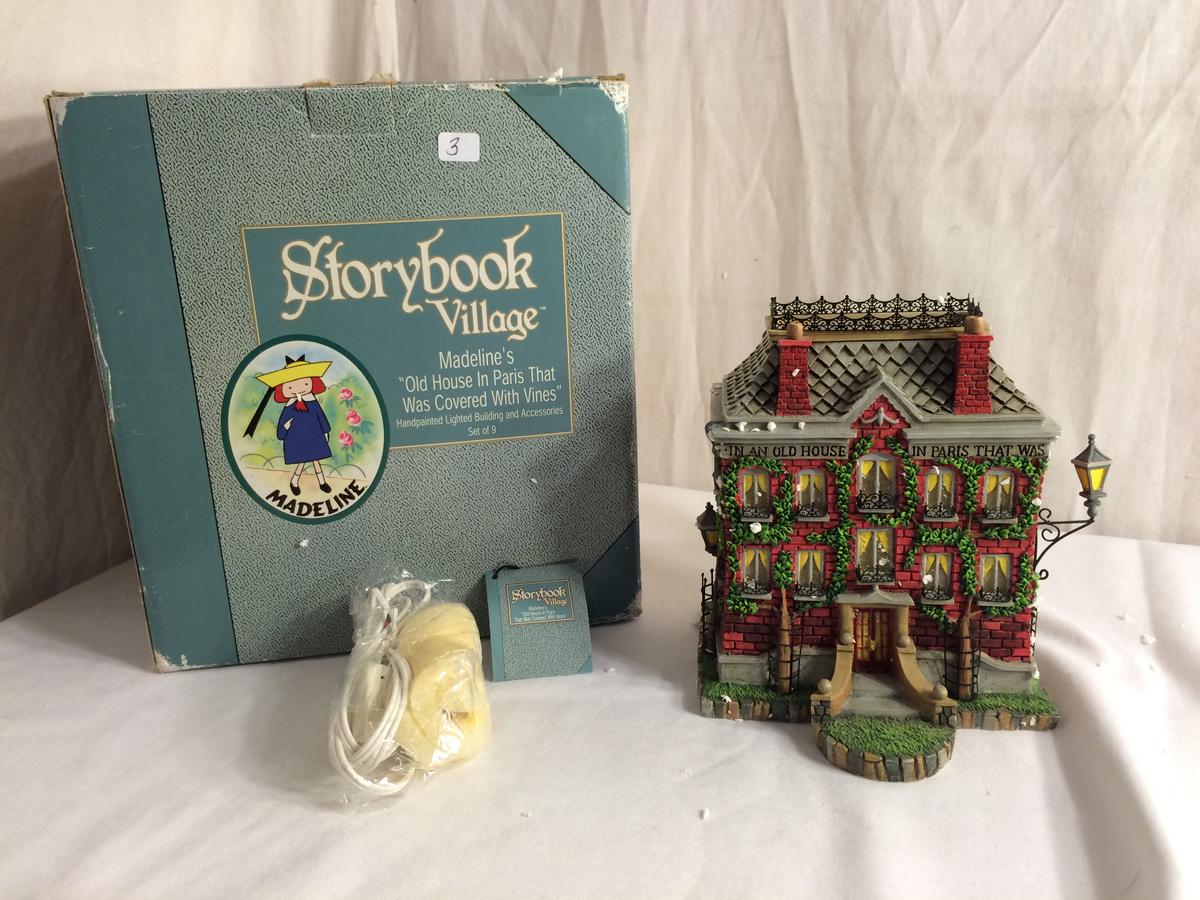 Collector Storybook Village Madeline's Old House in Paris That was Covered W/Vines Set of 9 Lighted