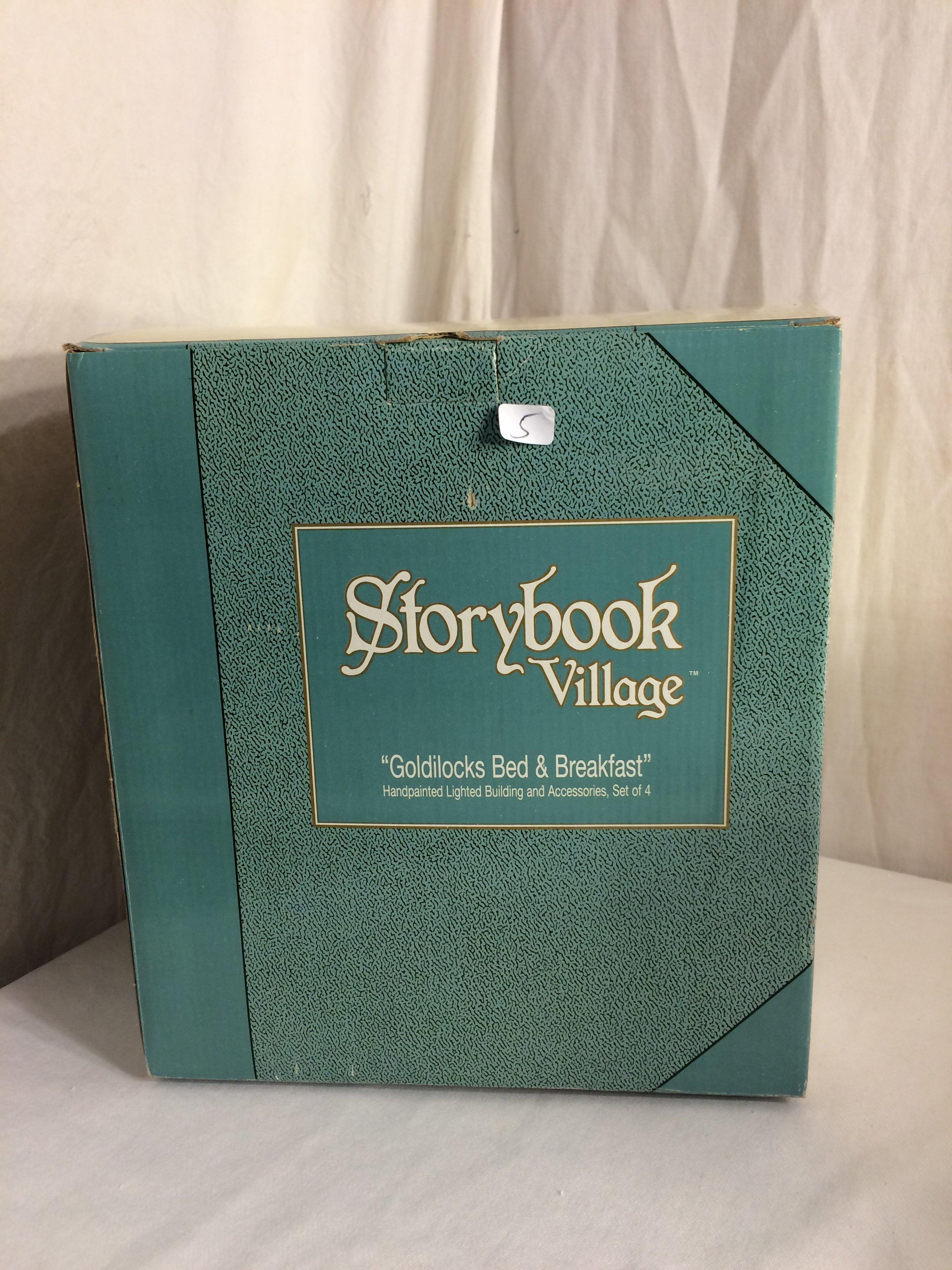 Collector Storybook Village Fairy Tales "Goldilocks Bed & Breakfast" Handpainted Lighted Building se