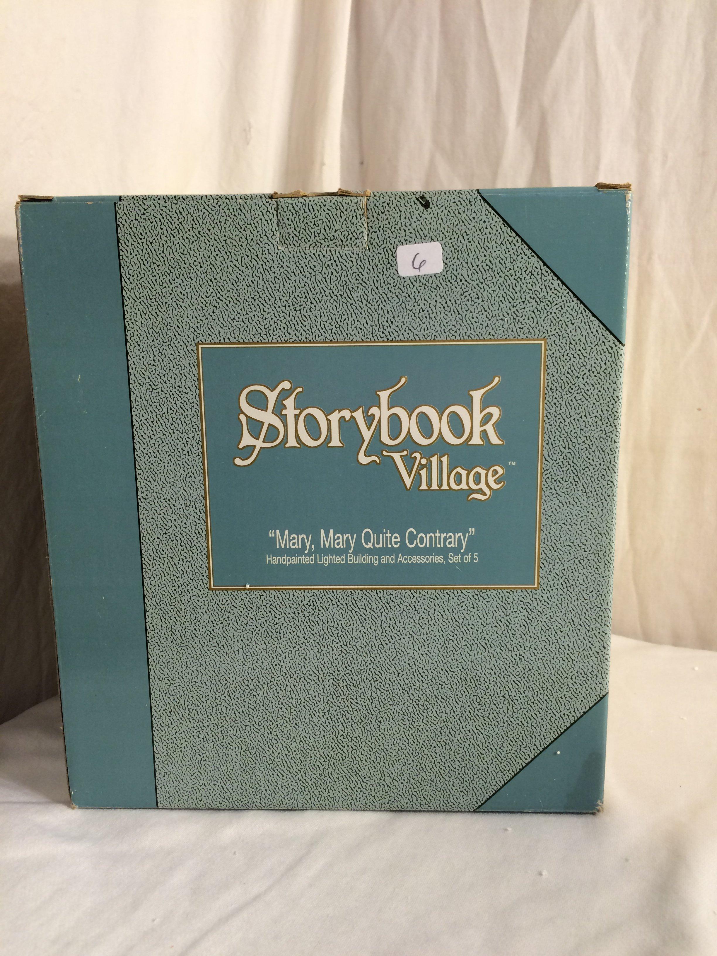 Collector Storybook Village Fairy Tales "Mary, Mary Quite Contrary" handpainted Lighted Building Set