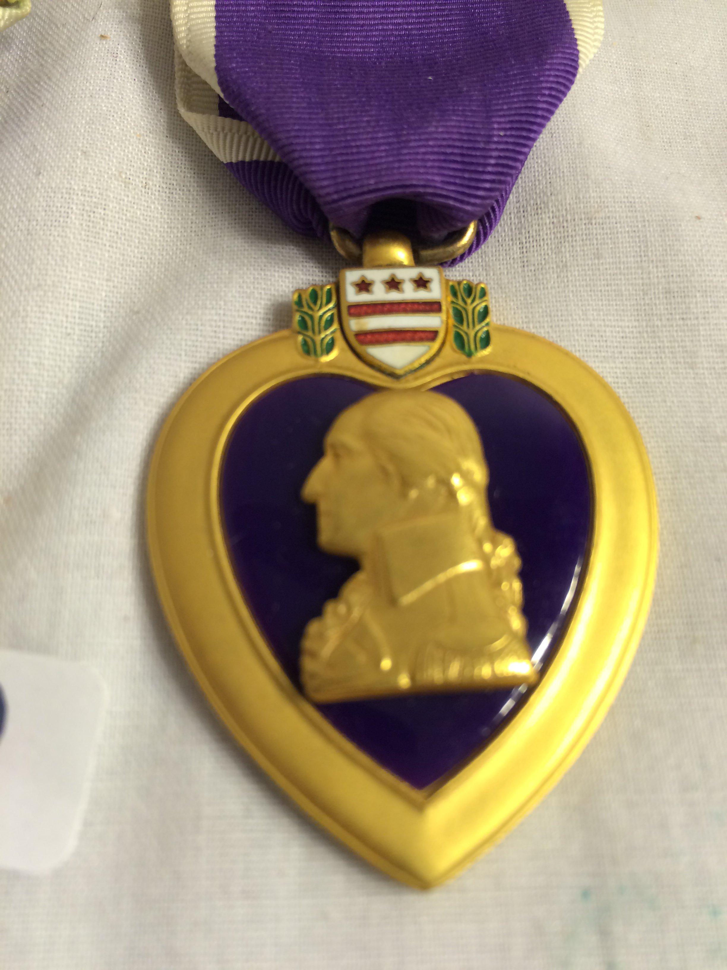 Lot of 2 Pieces Collector Purple Heart Medal For Military Merit -See Pictures