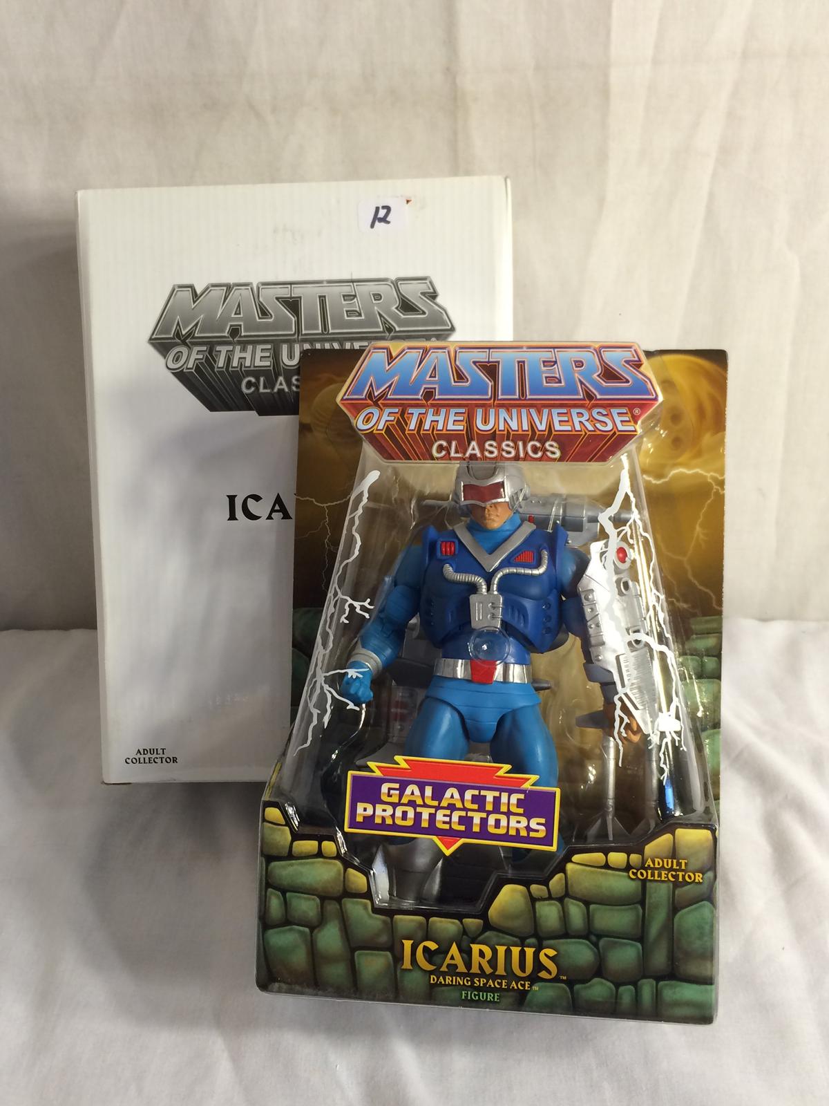 Collector NIP 2010 Mattel Masters Of The Universe Classics Icarius 8" T by 5.5"W box Size