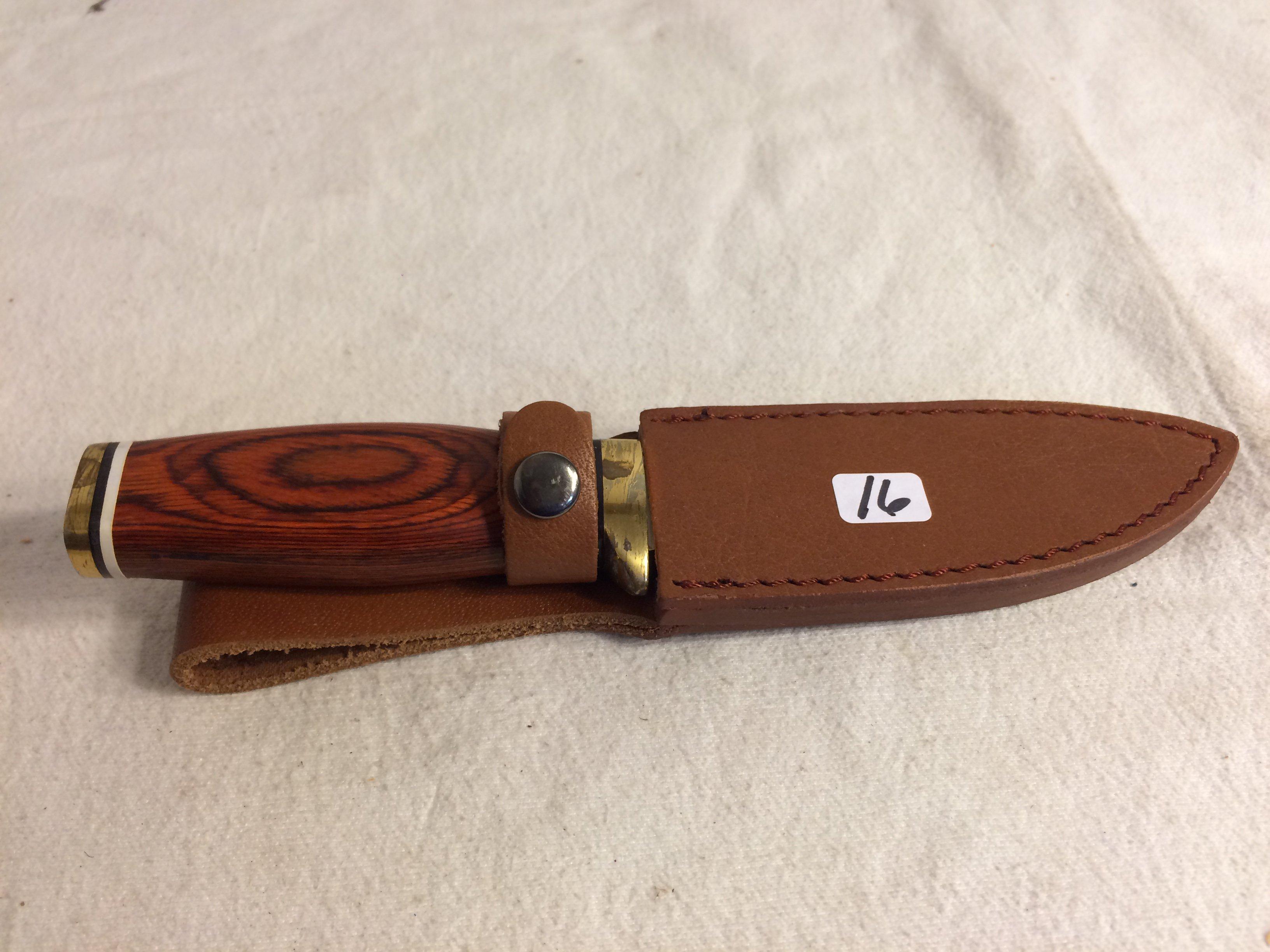 Collector Frost Cutlery Deer Design Wood Handle Hunting Knife Size:8.5/8" Overall Length Knife