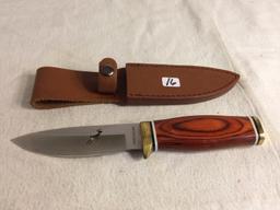 Collector Frost Cutlery Deer Design Wood Handle Hunting Knife Size:8.5/8" Overall Length Knife