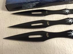 Collector Frost Throwing Knives TKO59SP  8" Stainless Steel Blade 3 Pcs. Packed in One