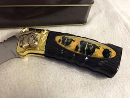 Collector African Big Five " Buffalo Collection 4.5" Long Pocket Folded Stainless Knife