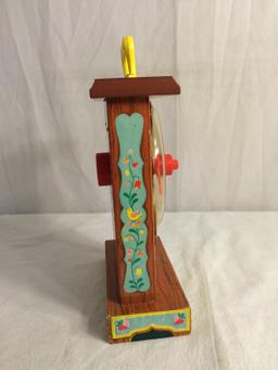 Collector Vintage 1962 Fisher Price Toys Musical Tick-Tock Clock No.997 Size:10.5"T by 6.5