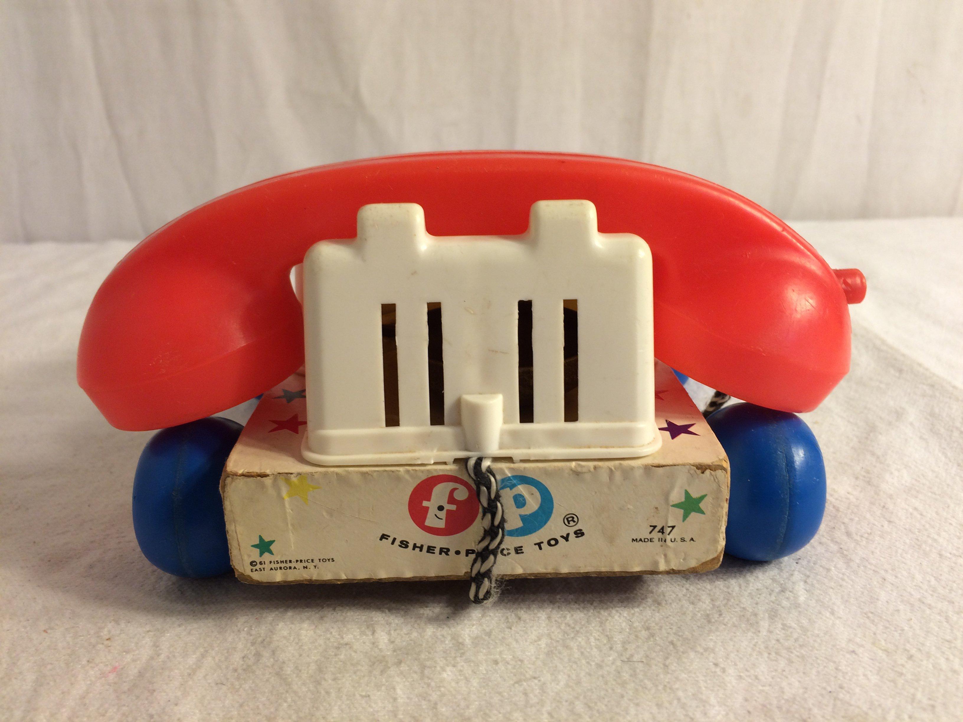 Collector Vintage 1961 Fisher Price Toys Hatter Telephone No.747 Size:6-7" by 4"