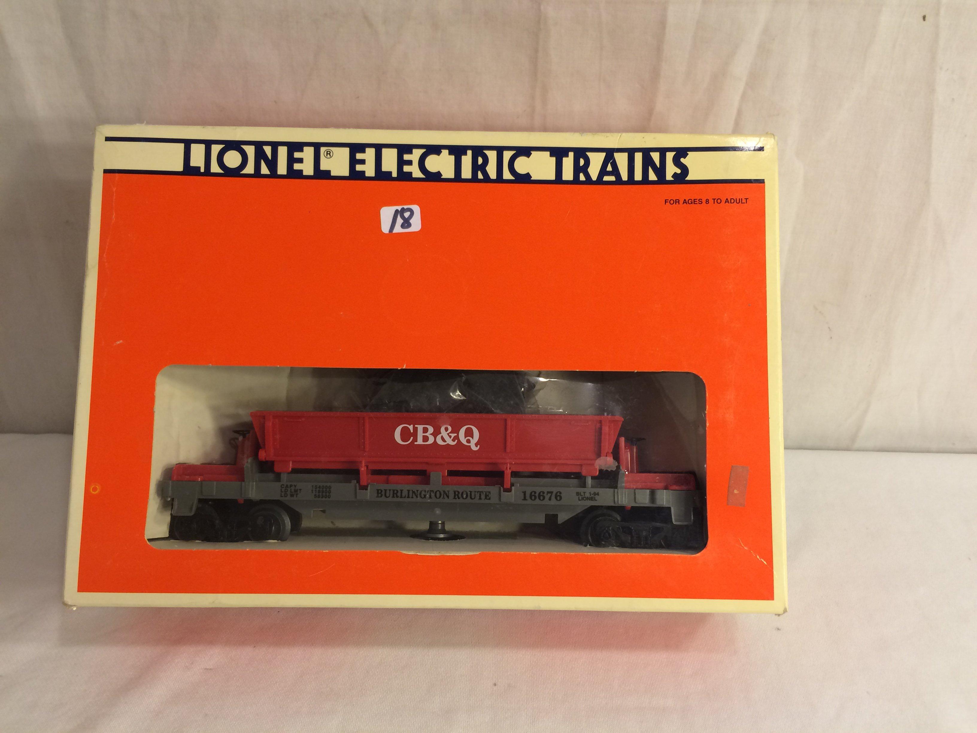 Collector Vintage Electric Trains "Chicago Burlington & Quincy Coal Dump Car 1-6676 Box 13"x9"