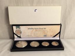 2003 Silver Wildlife Series The Rhino Survivor Of Africa Four Coin Proof Set With COA 570