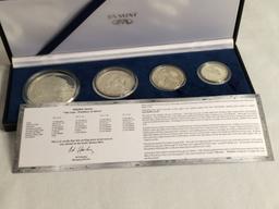 Collector 2000 Silver Africa Wildlife Series The Lion Predator Of Africa Four Coin Proof Set W/COA